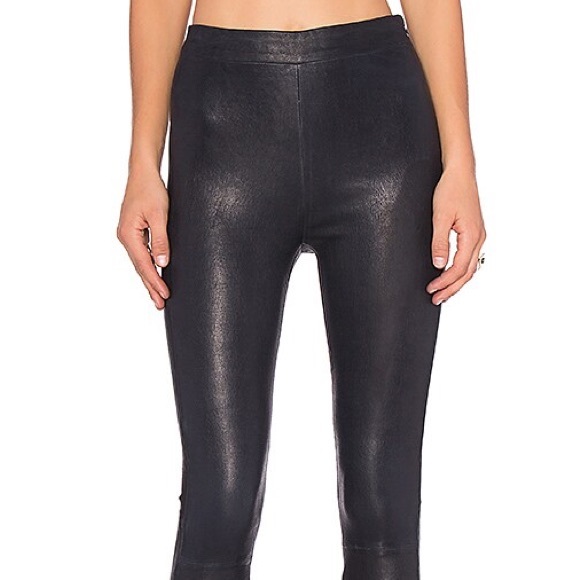 FRAME DENIM “LE LEGGING” HIGH WAIST LEATHER LEGGING, SZ XS NOIR NWT! - Picture 4 of 8